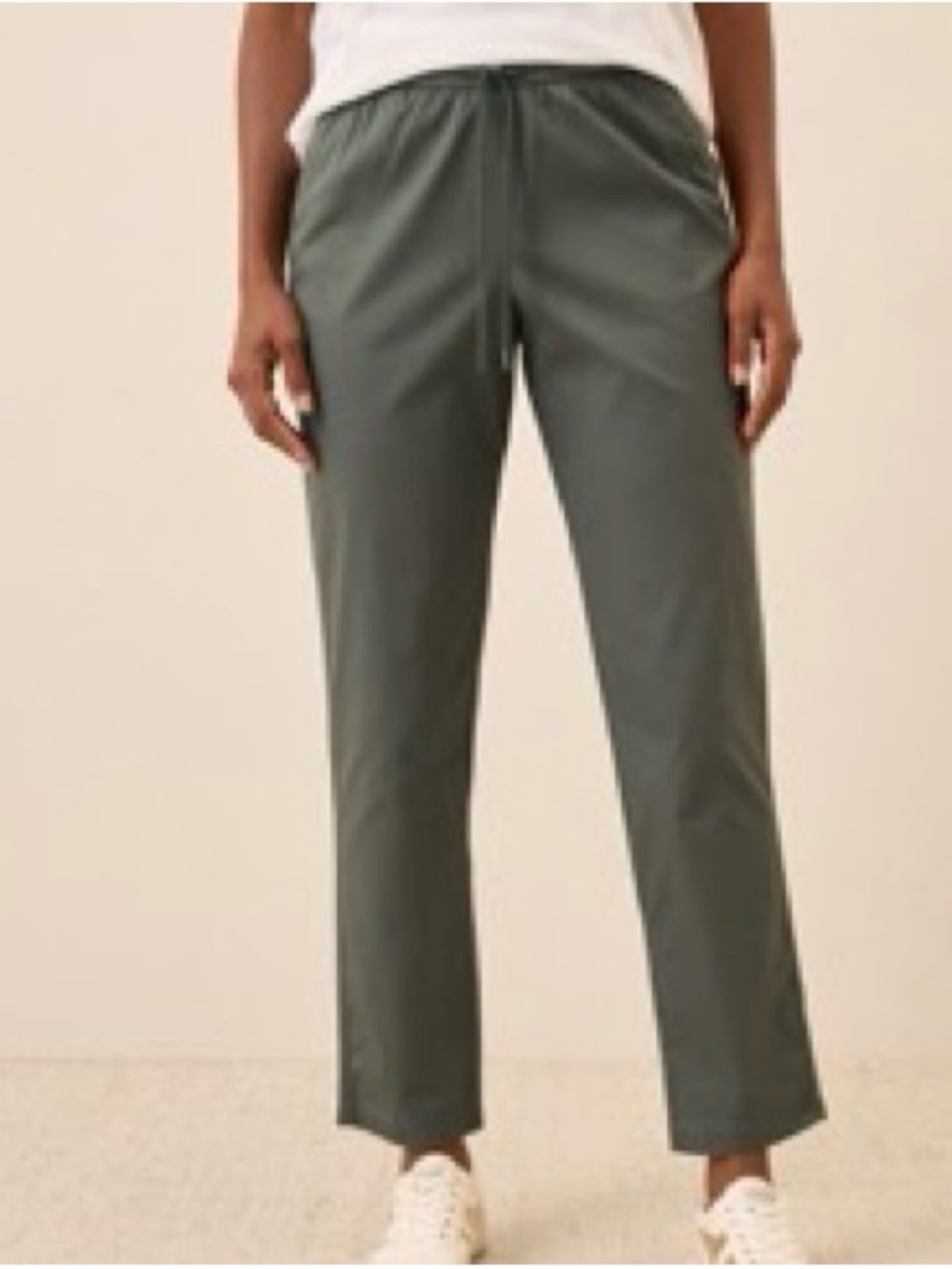 New Pact Daily Twill Ultra High Rise Tapered Pants - Castor Green size XL